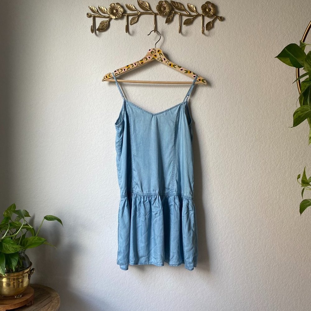 American Eagle Chambray Mini Slip Dress sz XS